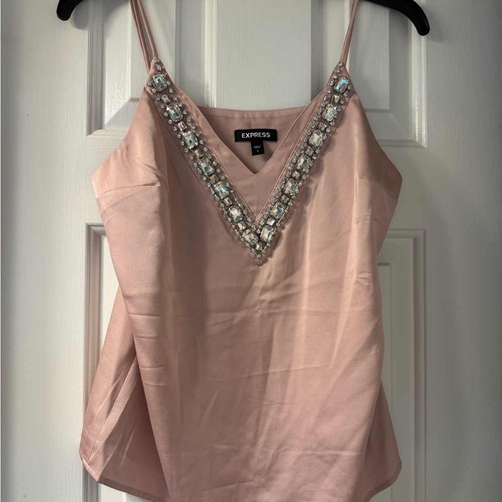 Express Pink Embellished Women's Camisole